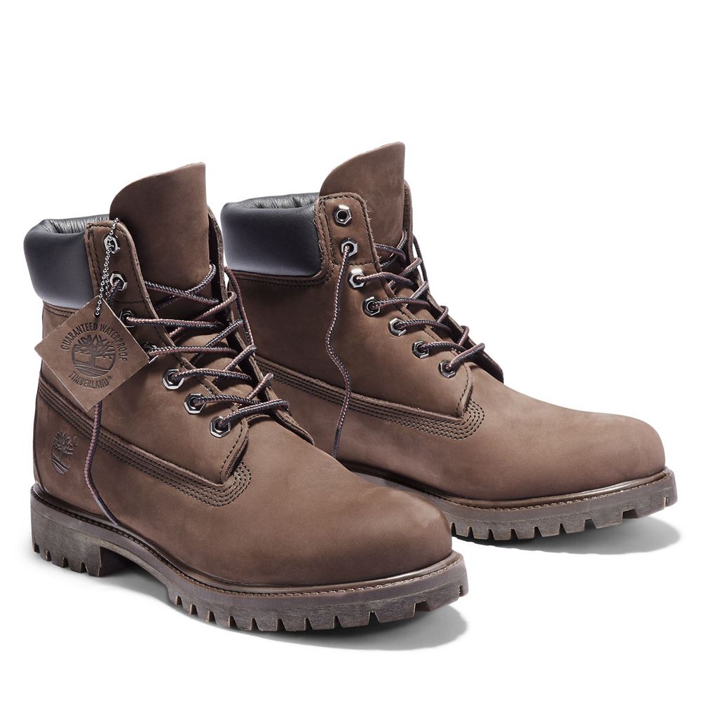 Bocanci De Zapada Timberland Barbati Maro - 6-Inch Premium Waterproof - Romania - IEQKUN564